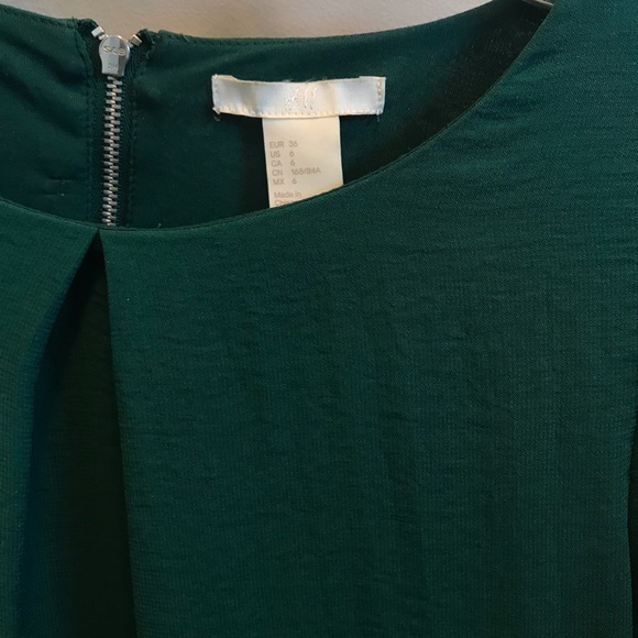 H&M emerald green dress size 6 - Picture 3 of 6